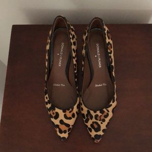 Donald J Pliner leopard kitten heel pumps